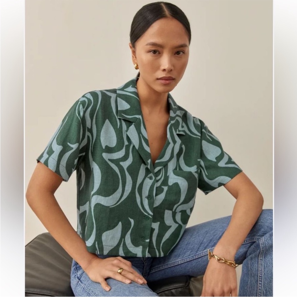 Reformation Lennie linen shirt